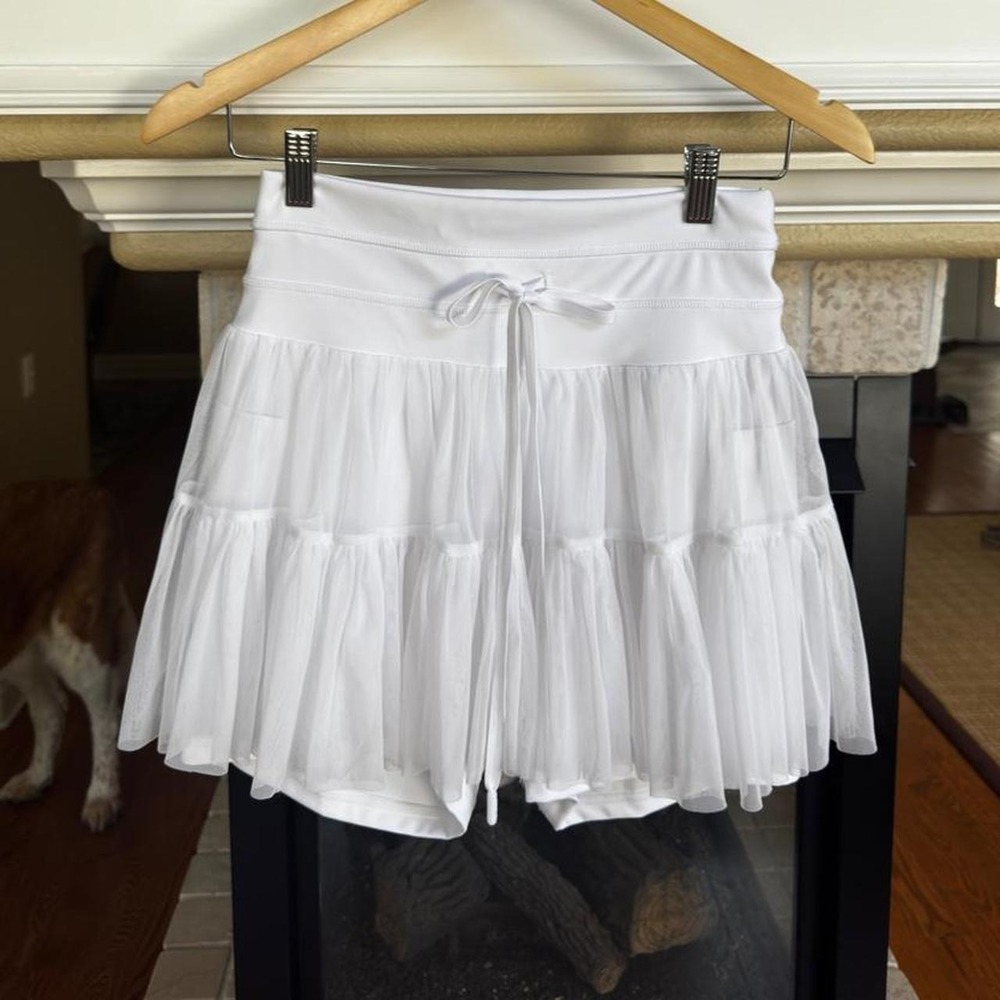 POPFLEX Pirouette white skort athletic workout hiking M